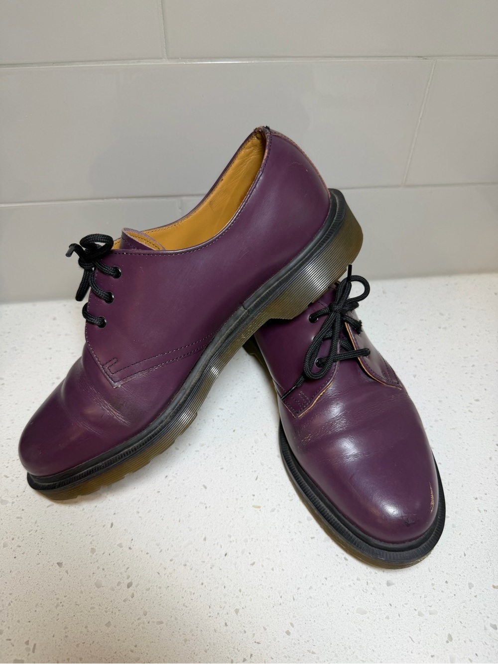 Dr. Martens 1461 Made In England Purple Derbies US 9 UK 8 VINTAGE shoes men’s - Picture 10 of 16
